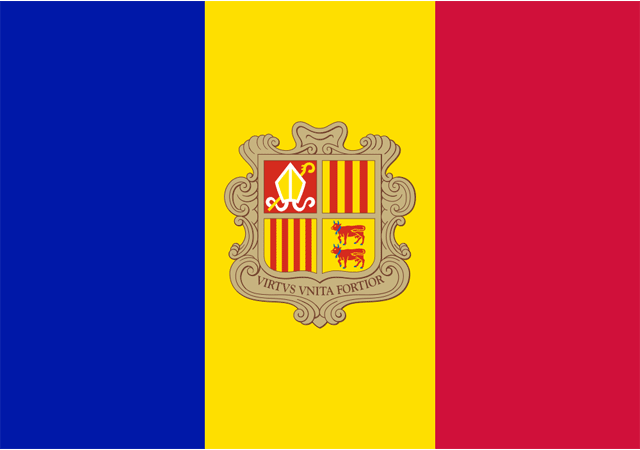 Андорра - флаг страны