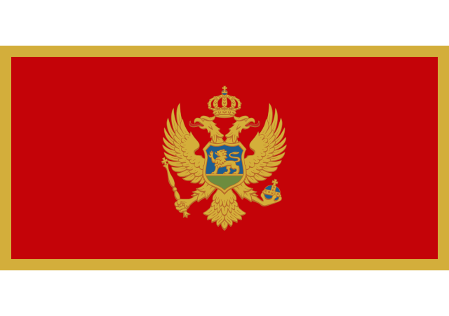 Черногория - флаг страны