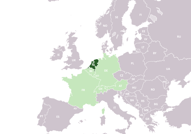 Нидерланды - расположение на карте