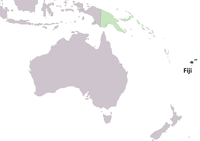 Фиджи - расположение на карте