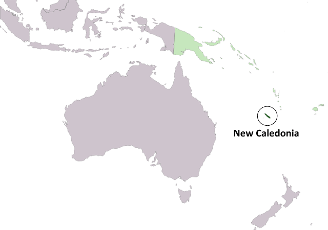 Новая Каледония - расположение на карте