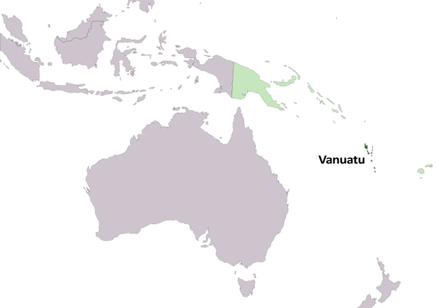 Вануату - расположение на карте