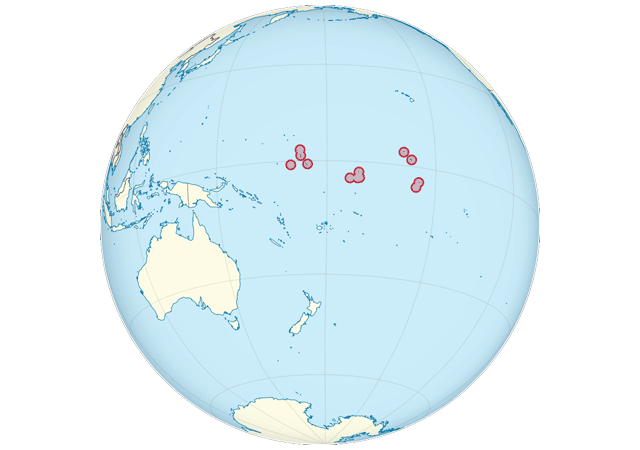 Кирибати - расположение на карте