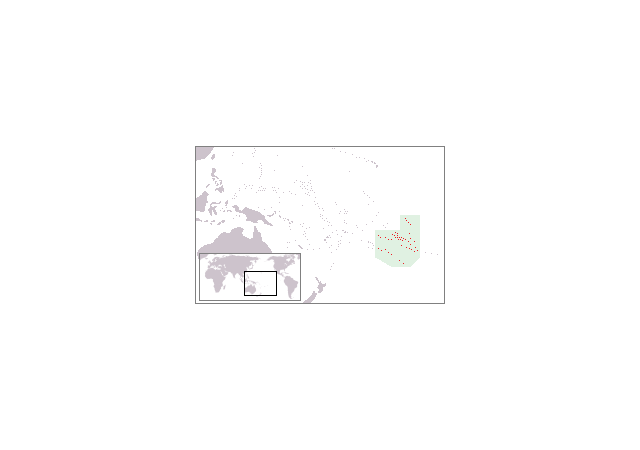 Французская Полинезия - расположение на карте